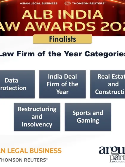 We were shortlisted as finalists for the ALB India Law Awards 2024 in several key categories, including India Deal Firm of the Year.