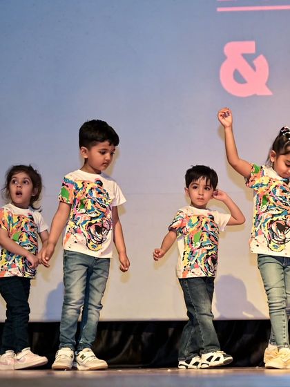 Another shot of our toddler team, showing their focus and teamwork during their stage performance.