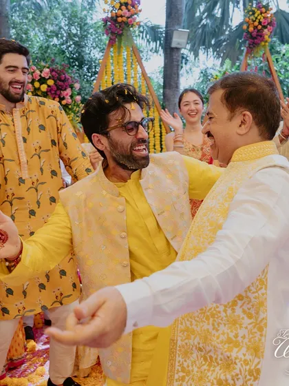 A heartwarming moment between the groom and a family member on the dance floor. These inter-generational moments of joy are priceless.