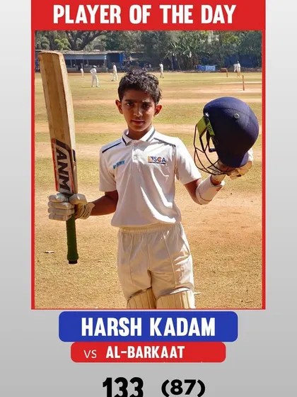 Player of the Day: Harsh Kadam with a stunning 133 runs. Celebrating individual milestones is a key part of our academy's culture.