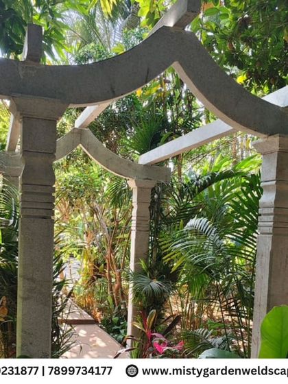 We blend natural materials with expert craftsmanship to create timeless structures. These natural stone arches were built to create a rustic and elegant seating area, adding architectural charm and a peaceful spot to enjoy the garden.