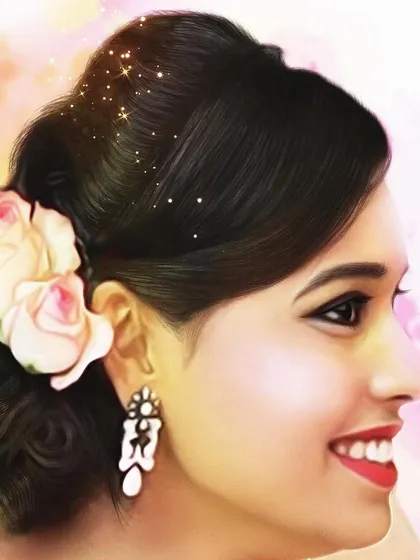 A digital portrait I made as a special birthday gift for a dear friend. Creating personalized art like this is a wonderful way to celebrate the important people in our lives.