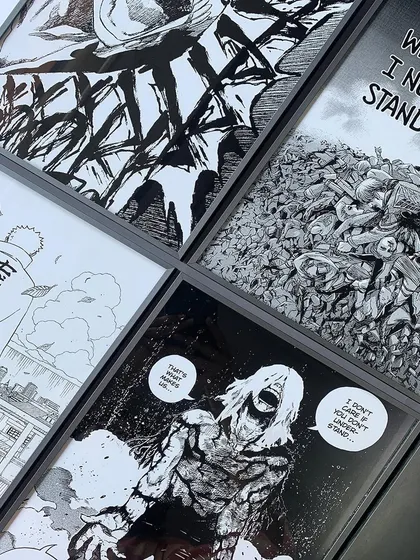 This image showcases the versatility of our framing for different manga art styles, from detailed action scenes to character-focused panels.