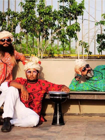 Chilling with the Basti Crew. These are the artists who help me create the live fusion magic.