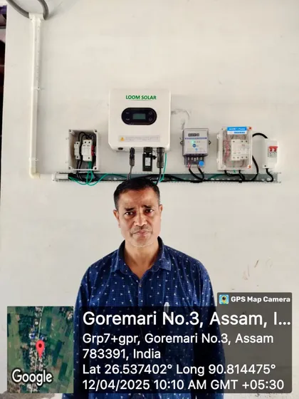 Another successful 3kW ongrid solar installation in Goremari, Assam. We provide trusted technology and expert support to help communities across India build a solar-powered future and achieve long-term savings.