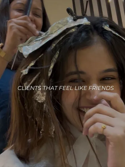 This is what it's all about for us: clients that feel like friends. The trust and smiles we share in the salon chair are the best part of what we do.