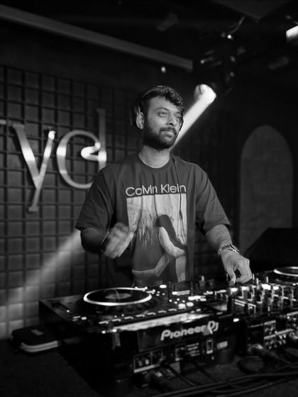 Another perspective from my gig at Level. I'm in the zone, feeling the music and getting ready to drop the next track.