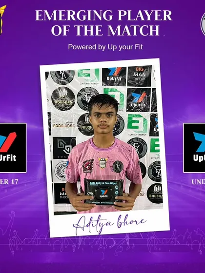 Aditya Bhore, a U-17 player, recognized for his emerging talent.