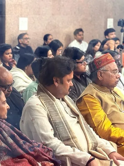 A view of the esteemed guests and audience members at the event.