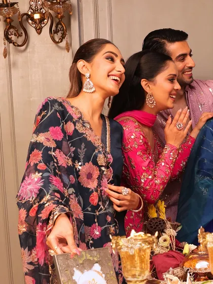 The best part of gifting is the joy it creates. This picture captures the laughter and connection that I hope my hampers inspire during festive celebrations.
