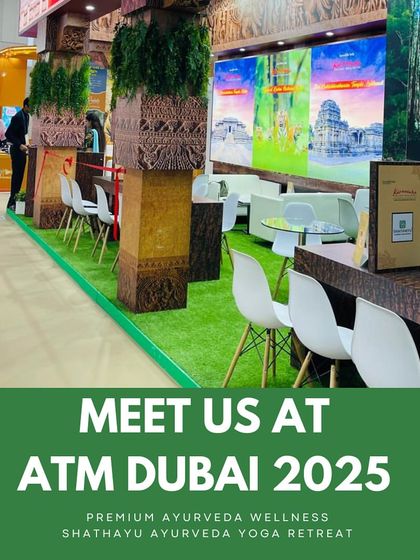 Meet us at ATM Dubai. We actively participate in international travel markets to forge partnerships and introduce our premium Ayurvedic wellness programs to the world.