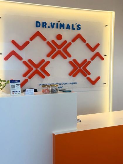 The front desk at our Noida branch, featuring our clinic's branding. We ensure every touchpoint in our clinic is professional and welcoming.