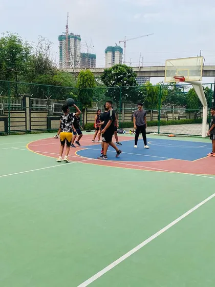 A player takes a shot.