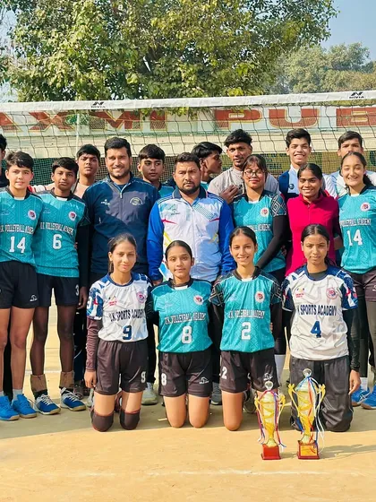 Success is earned, not given. Our girls' team proudly poses with their championship trophies, a testament to their dedication and the winning culture we build at the academy.