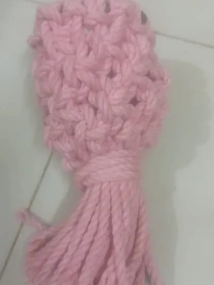 A soft pink version of the mini plant pod, beautifully crafted by a student.