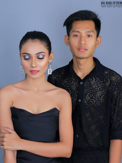 This student created a vibrant, high-fashion look for his assessment. My academy welcomes and nurtures talent from all backgrounds.