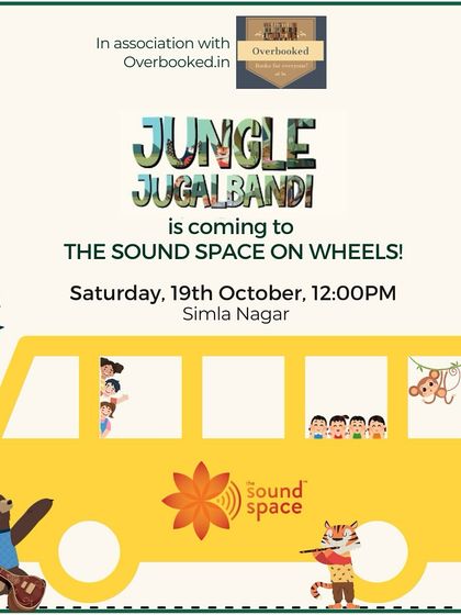 The official poster announcing that 'Jungle Jugalbandi' is coming to the 'Sound Space on Wheels' bus.