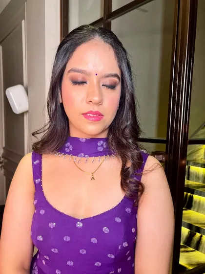 Another close-up of the eye makeup, showing the beautiful blend of colors.