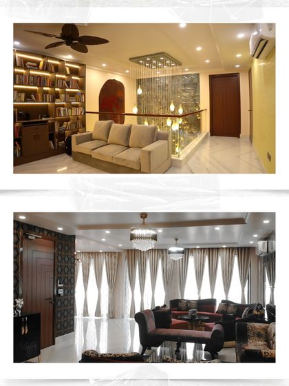 Glimpses of our craftsmanship in action, showing how our custom doors and library units integrate perfectly into luxurious living spaces.