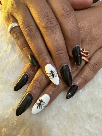 Another look at the custom dragonfly nails. I take pride in delivering art that is even better than the reference picture.