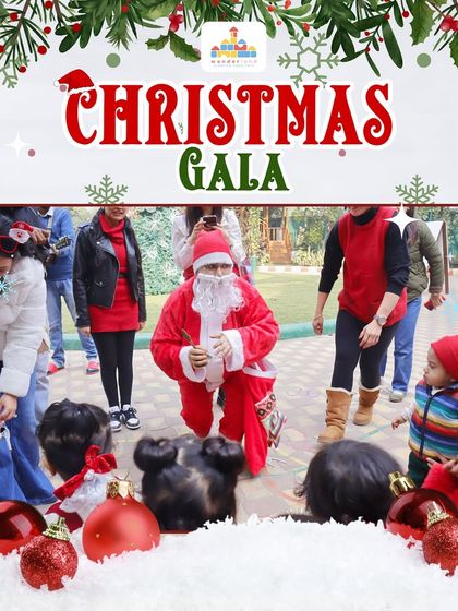 Santa's arrival is a magical moment at our Christmas Gala. The excitement is visible on every child's face as they gather around to meet the star of the season.