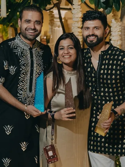Posing with fellow award winners at the ICWF GIWA awards. It's a great feeling to be recognized alongside such talented people in the industry.