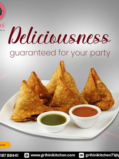 Deliciousness guaranteed for your party. These samosas with green and red chutney are a classic Indian snack that's always a crowd-pleaser.