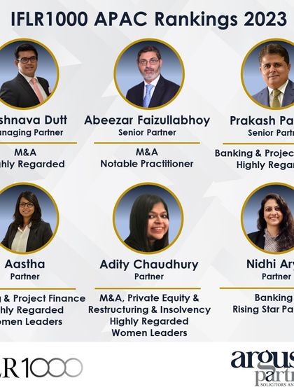 Our partners have been recognized as 'Highly Regarded', 'Notable Practitioners', and 'Rising Stars' by the IFLR1000 APAC Rankings 2023.