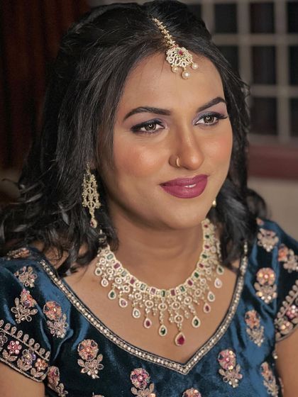 Himabindu - Bridal Makeup Engagement & Reception Glam photo 47