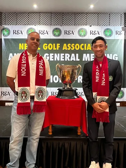With one of my star players from Nepal. His journey and success are a source of immense pride for me and my entire team.