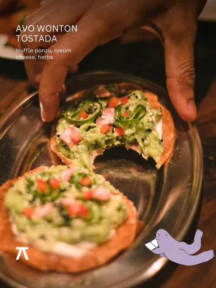 The Avo Wonton Tostada from Grumps, Goa. This dish combined crispy wontons with a truffle ponzu cream cheese and herbs for a perfect bite.