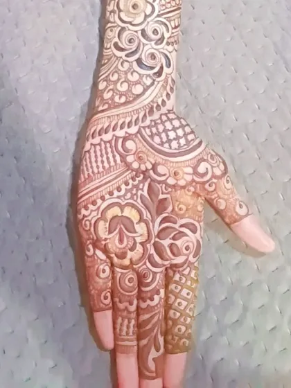 A detailed floral and geometric design for an engagement party.