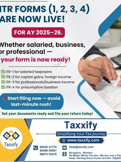 The ITR forms for Assessment Year 2025-26 are now available. Choosing the correct form is the first and most critical step. This guide breaks down which form applies to you, whether you are salaried, have capital gains, or earn business income.