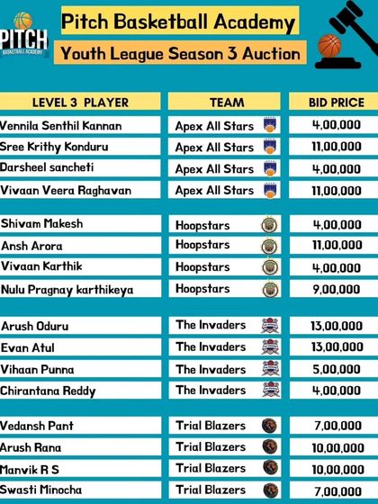 Pitch Basketball - Youth Basketball Leagues Meet the Teams: The Draft & Rosters photo 4