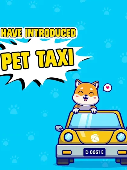 We have officially introduced our pet taxi service to make your life easier. This graphic with a happy Shiba Inu represents our commitment to providing joyful and safe travel for your pets.