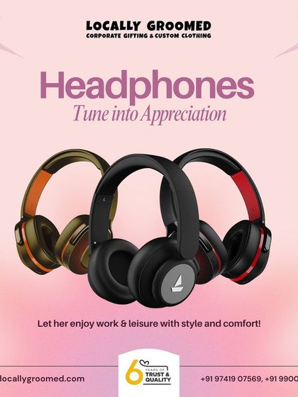 High-quality headphones are a perfect gift for work and leisure. We can source and brand headphones from popular brands to help your team tune into appreciation.