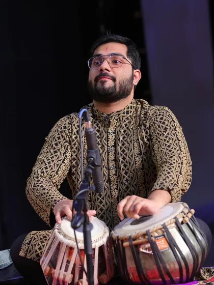 A moment of performance, where my hands and the tabla become one to create the rhythm.