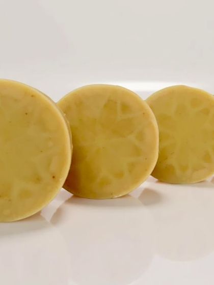 A side view of the gentle, nourishing kaleidoscope face wash soaps.