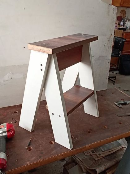 Another angle of the Ishinomaki Labs-designed step stool. It's a great example of functional, minimalist design that you can build yourself.