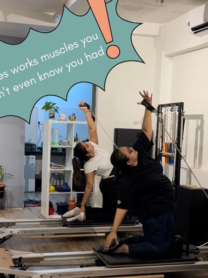 A fun graphic reminding you that Pilates works muscles you didn't even know you had. Come discover them with us!