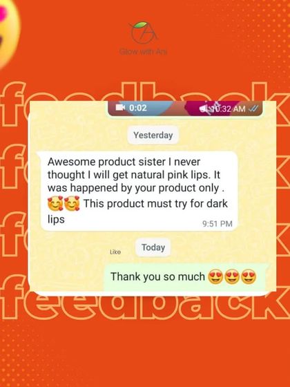 "Awesome product sister I never thought I will get natural pink lips." So happy my lip scrub and balm helped this customer achieve her goal.