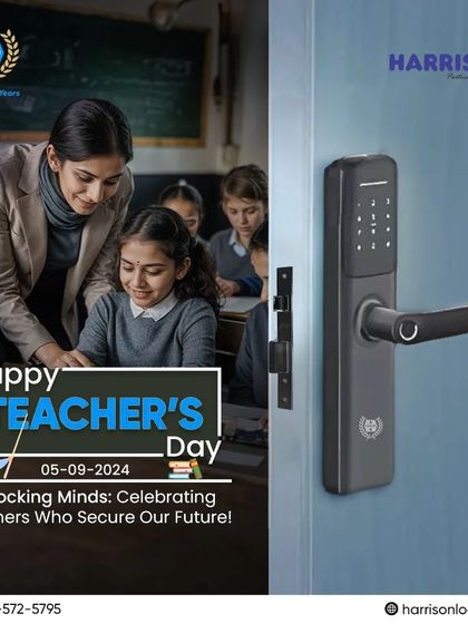 On Teacher's Day, we celebrate the teachers who secure our future by unlocking knowledge. Our digital lock is shown on a classroom door, symbolizing the opening of doors to success.
