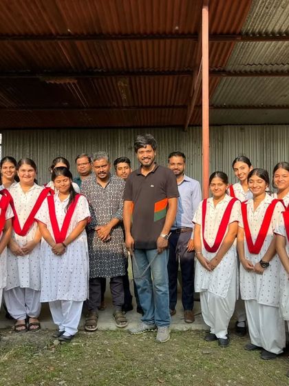 A group photo with the students from our Raku workshop at Hope Town school in Dehradun. It was a pleasure to share the art of pottery with them.