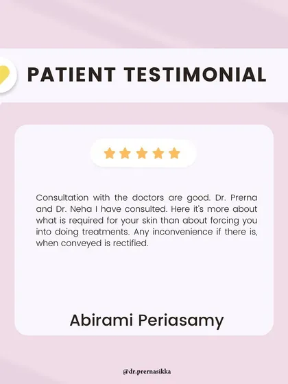 Thank you for this feedback. It reflects my core philosophy: I focus on providing treatments that are genuinely required for your skin's health, ensuring a transparent and needs-based approach.