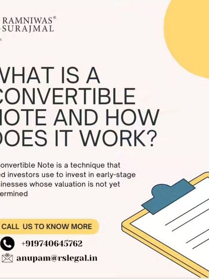 A convertible note is a common tool for seed investors in early-stage startups. We explain how this short-term debt instrument works and how it converts to equity once your company's valuation is determined.