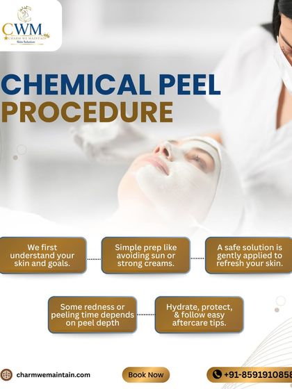 We believe in a transparent and comfortable process. This graphic outlines the simple steps of our chemical peel procedure, from the initial consultation to the aftercare needed to protect your refreshed skin.