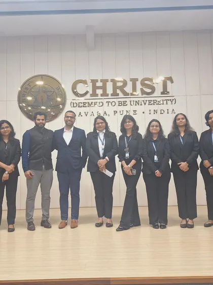 Our team pictured at CHRIST University, Pune, following a keynote address on Alternative Dispute Resolution. We are dedicated to providing practical legal education and workshops for students.