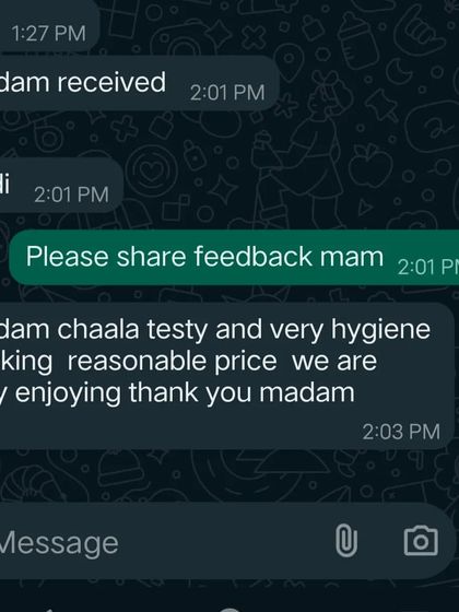 "Chaala testy and very hygiene packing." I pay close attention to both the taste of my food and the hygiene of my packaging.