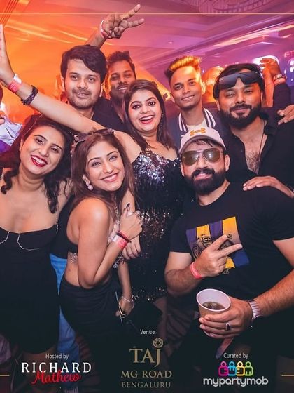 Posing with friends and guests at the NYE party. It's always great to celebrate with the people who support you.