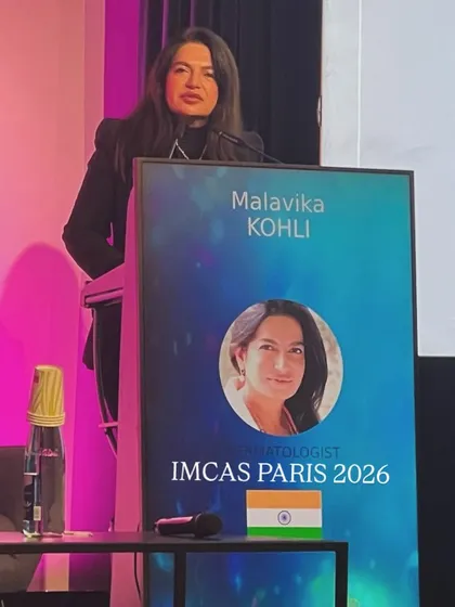 I was honored to take the podium at the IMCAS World Congress in Paris. Speaking to an international audience of my peers about the nuances of biostimulation and bioremodeling reinforces my commitment to bringing globally recognized, cutting-edge techniques to my patients in India.